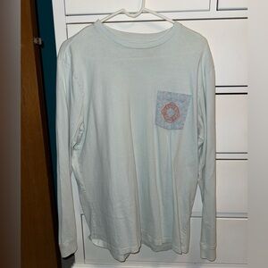 Men’s Vineyard Vines Light Blue Long Sleeve Nautical Lifeguard Pocket Size M